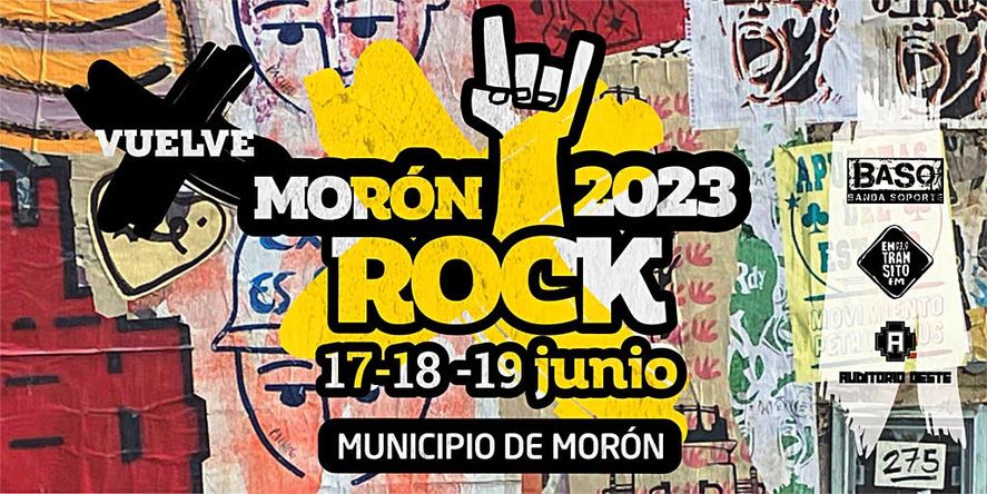 Del 17 al 19 de junio se realizará una nueva edición de Morón Rock. Del 17 al 19 de junio se realizará una nueva edición de Morón Rock.