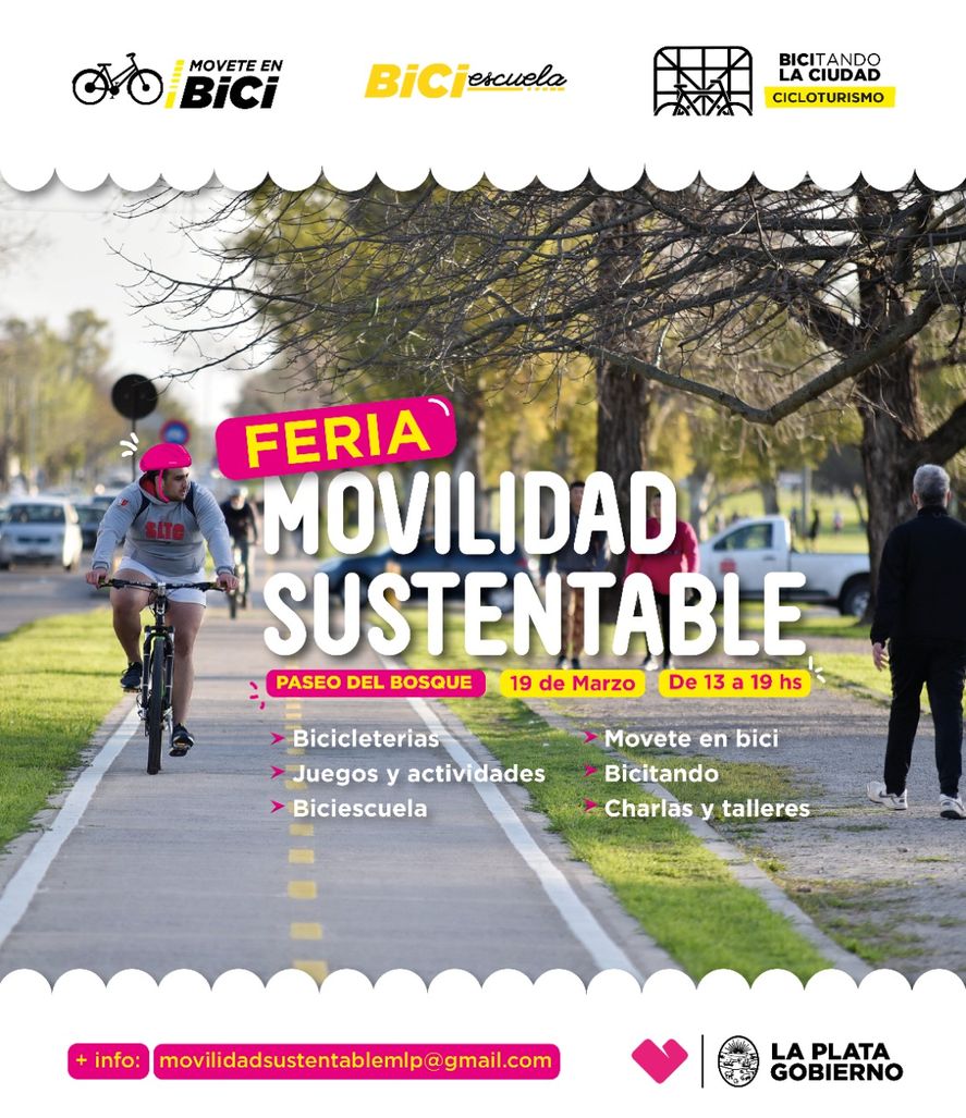 En la primera feria de Movilidad Sustentable que se realizará en La Plata, habrá una bici antigua de rueda grande que recorrerá el espacio.