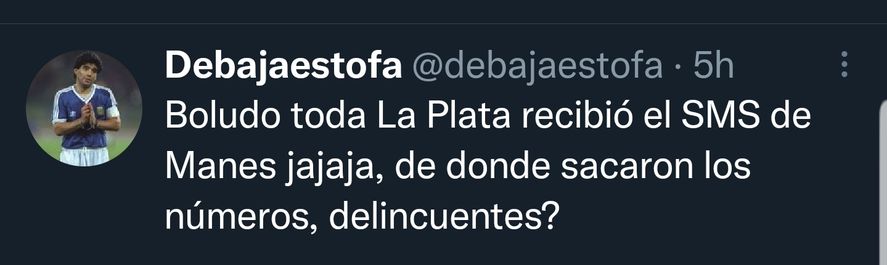 Muchos platenses mostraron su indignación en redes por recibir en el celular un SMS de Facundo Manes