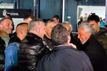 Néstor Gorosito junto a Gabriel Pellegrino en Gimnasia