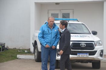 Junto al ministro Sergio Berni, el gobernador Axel Kicillof hizo anuncios para la policía bonaerense en Olavarría 