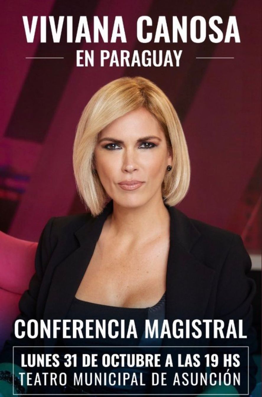 Otros de los volantes que promociona a Viviana Canosa para lo que denominan una "Conferencia Magistral" que ofrecerá en Paraguay