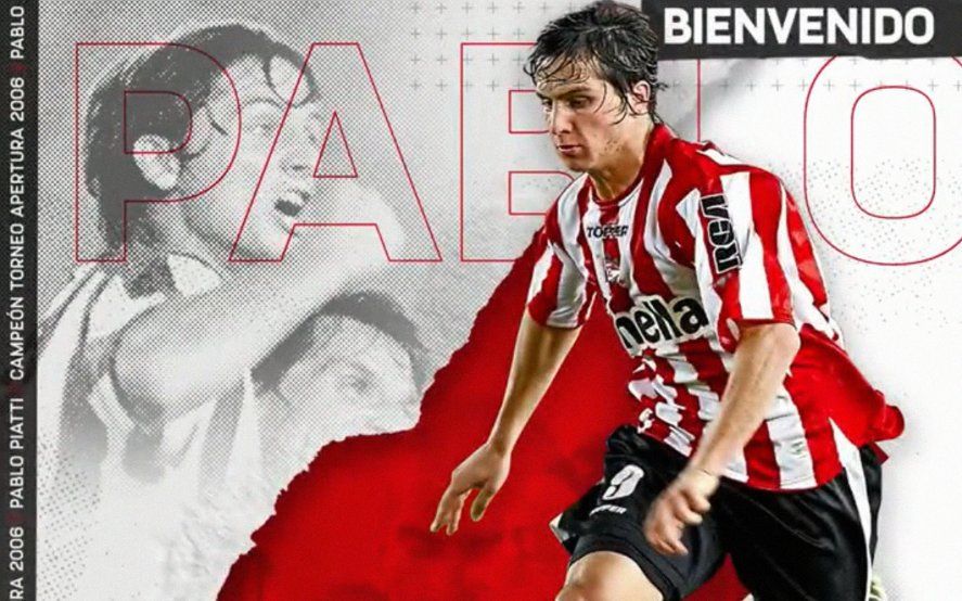 La placa de presentación de Estudiantes al anunciar el arribo de Pablo Piatti.