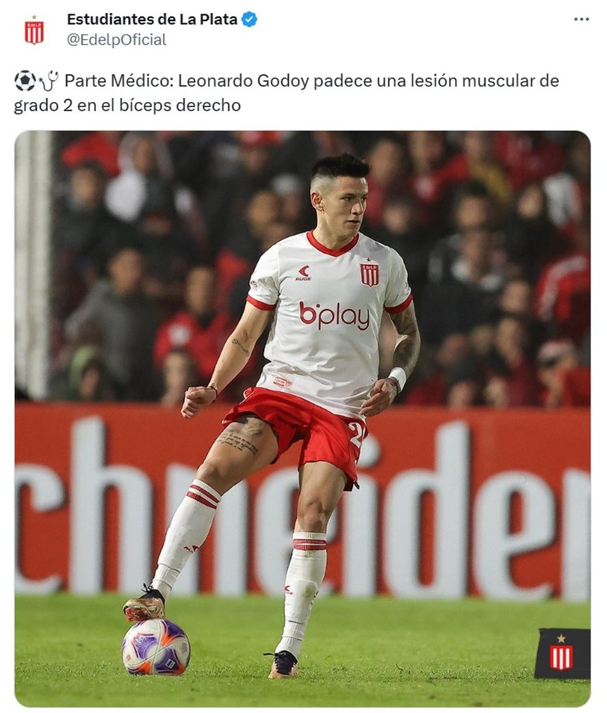 Parte médico de Estudiantes sobre la lesión de Leonardo Godoy