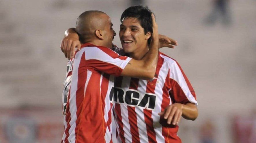 Enzo Pérez y Juan Sebastián Verón en Estudiantes