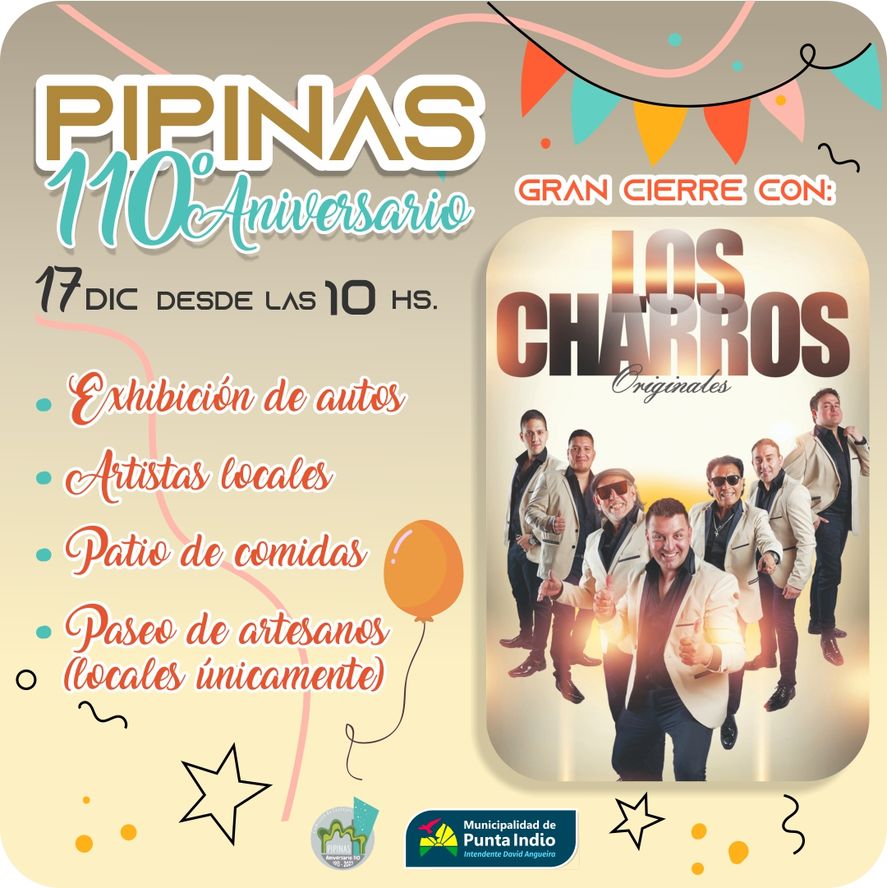 Pipinas festejará su cumpleaños 110 con un show gratuito de Los Charros.
