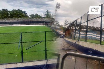 La tribuna de 60 en el Bosque ya no tiene la parte alta del alambrado.