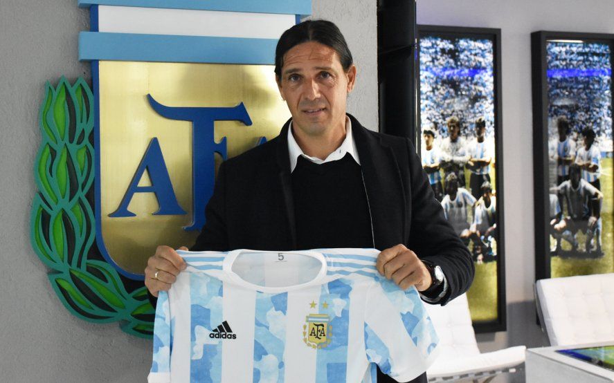 Germán Portanova al momento de su presentación como DT de Argentina. Germán Portanova al momento de su presentación como DT de Argentina.