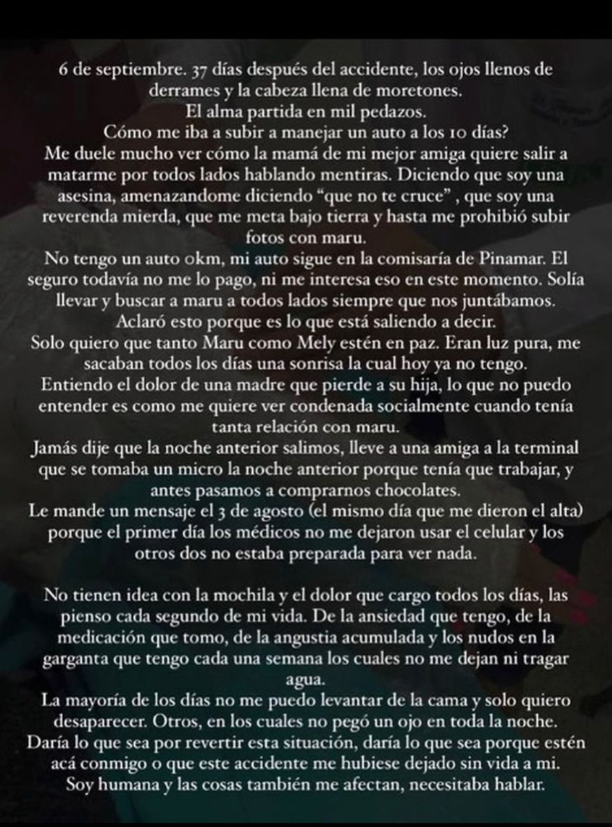 La publicación de Catalina Vaccarezza en su cuenta de Instagram.