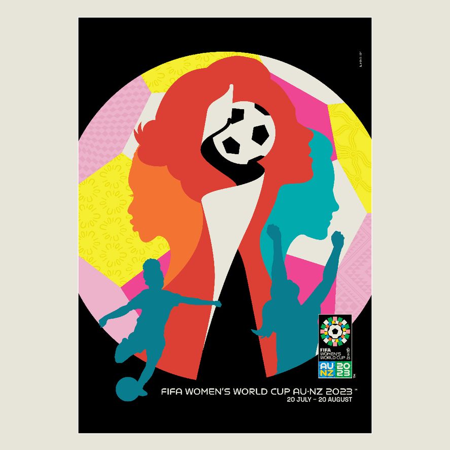 El póster oficial del Mundial Femenino 2023 que comenzará el 20 de julio.