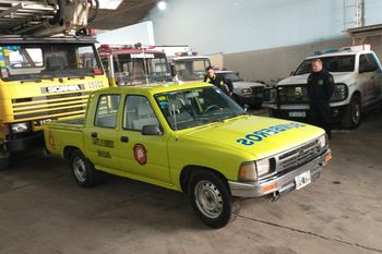 Los internos hicieron trabajos de chapa y pintura sobre la camioneta