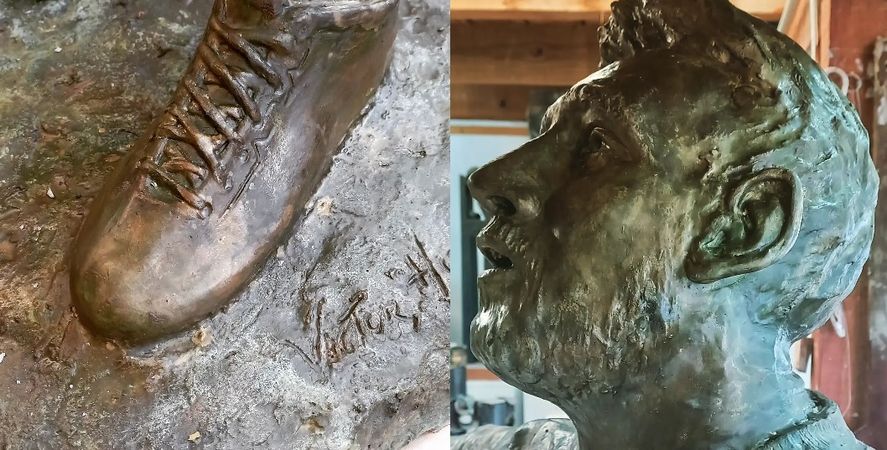 Víctor Hugo Coluccio es el autor de la primera estatua de Lionel Messi.