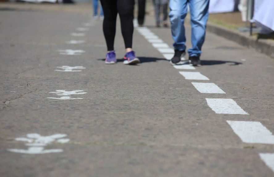 Para la vuelta de las ferias, se demarcaron indicadores del sentido de la circulación