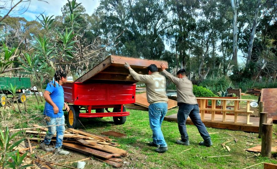 La monja fue desalojada del predio restituido a la comunidad indígena (Foto: Bárbara Chavez - Punta Querandí)
