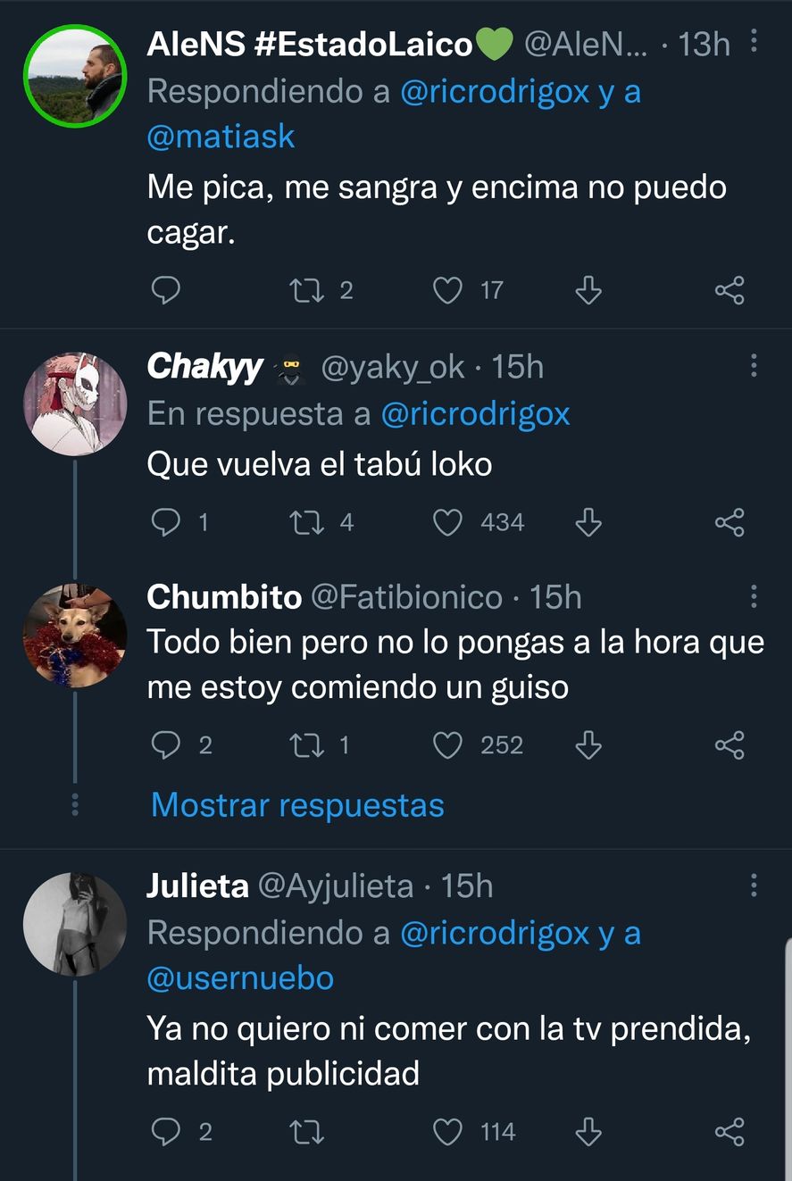 Quejas en redes por la publicidad de medicamentos anti hongos vaginales y hemorroides, en el horario de la cena