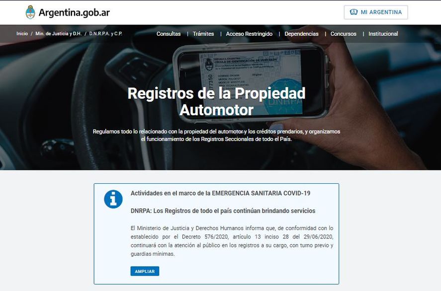 Conocer quién es el titular por patente de forma digital tiene costo.