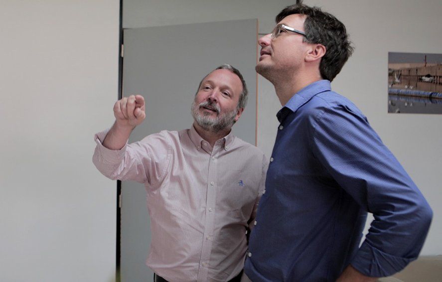 Con Lucas Ghi, su sucesor en la intendencia de Morón.