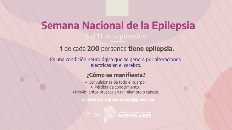Desde el lunes 5 al domingo 11 de septiembre se celebra la Semana Nacional de la Epilepsia, tiene como principal objetivo fortalecer la integración social.