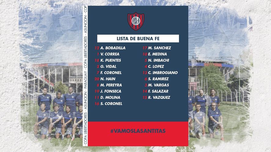 Las 19 elegidas en el fútbol femenino de San Lorenzo.