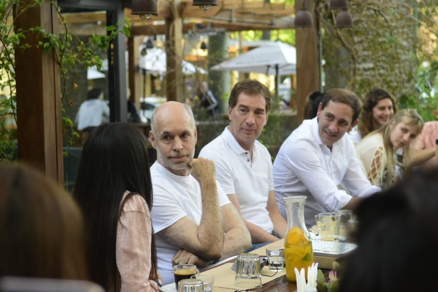 Julio Garro recibió a Horacio Rodríguez Larreta en La Plata, durante la campaña de Diego Santilli. Impulsará su candidatura a presidente en 2023.