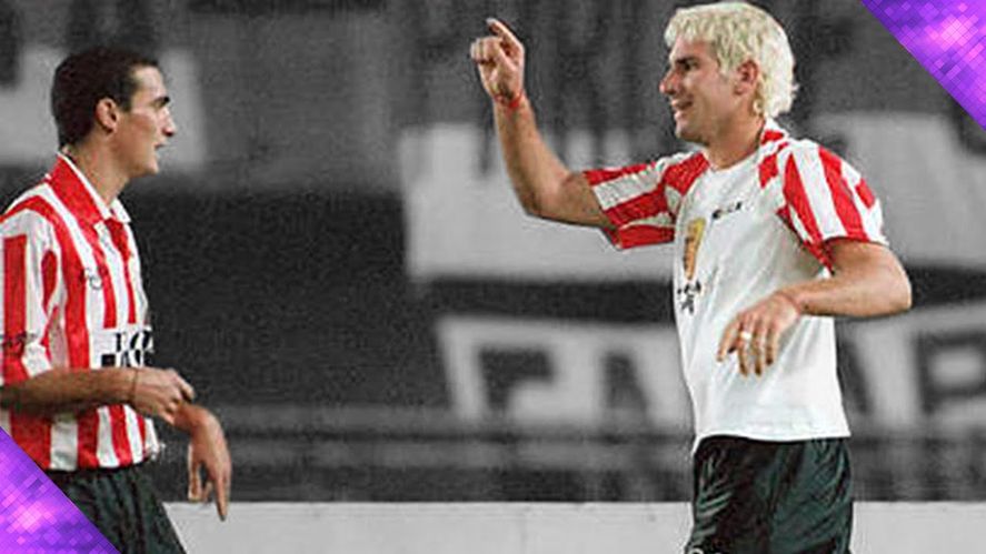 Martín Palermo (x2) y Lionel Scaloni, los autores de los goles en aquella victoria de Estudiantes que cortó la racha en 1997. Martín Palermo (x2) y Lionel Scaloni, los autores de los goles en aquella victoria de Estudiantes que cortó la racha en 1997.