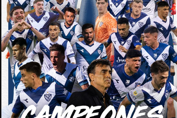 ¿la queres no?: el insolito error de velez en los festejos del campeonato