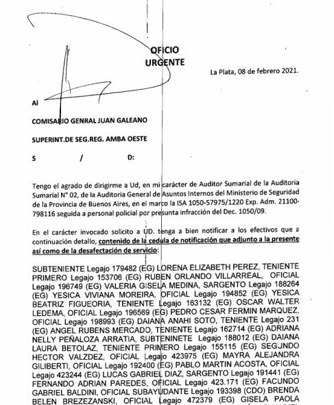 Berni retira del servicio a 400 policías y podría haber desafectaciones