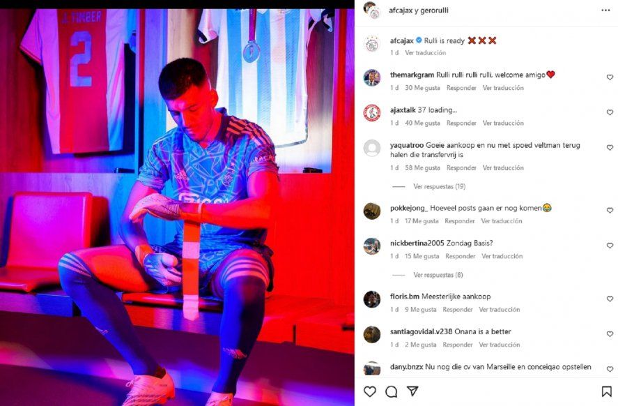 La presentación de Gerónimo Rulli como nuevo jugador del Ajax (FOTO: @afcajax)