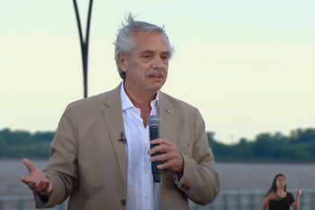 Alberto Fernández en Ensenada.