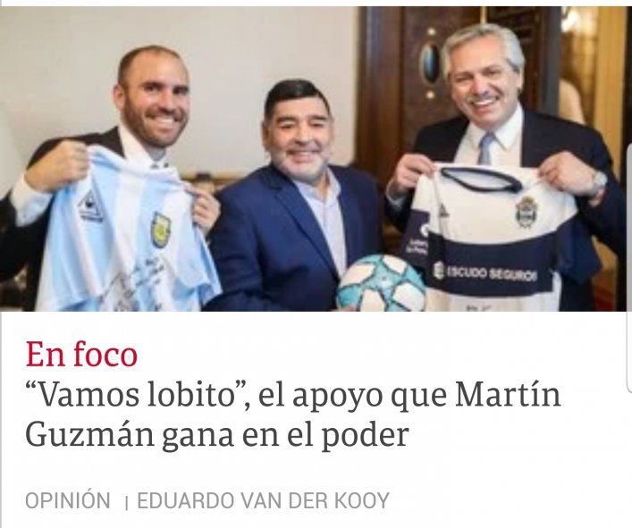 El grupo Clarín contó la frase con la elogian y alientan al ministro Guzmán 