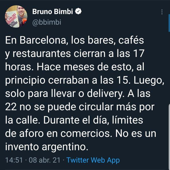 En Twitter muchos argentinos radicados en el exterior, muestran la realidad de cada país frente a las medidas que toman los gobiernos de cara a la segunda ola de coronavirus y como los medios de comunicación acompañan generalmente por el bien superior de la salud pública. 