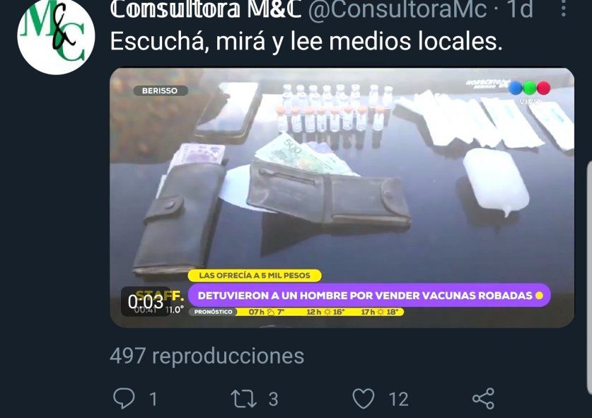 La recomendación de la cuenta de Twitter