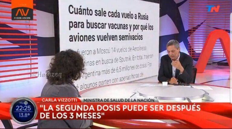 Edgardo Alfano pasó un momento embarazoso con Carla Vizzotti