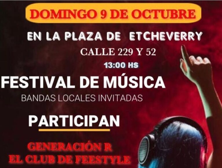 Festival Musical en la localidad platense de Ángel Etcheverry