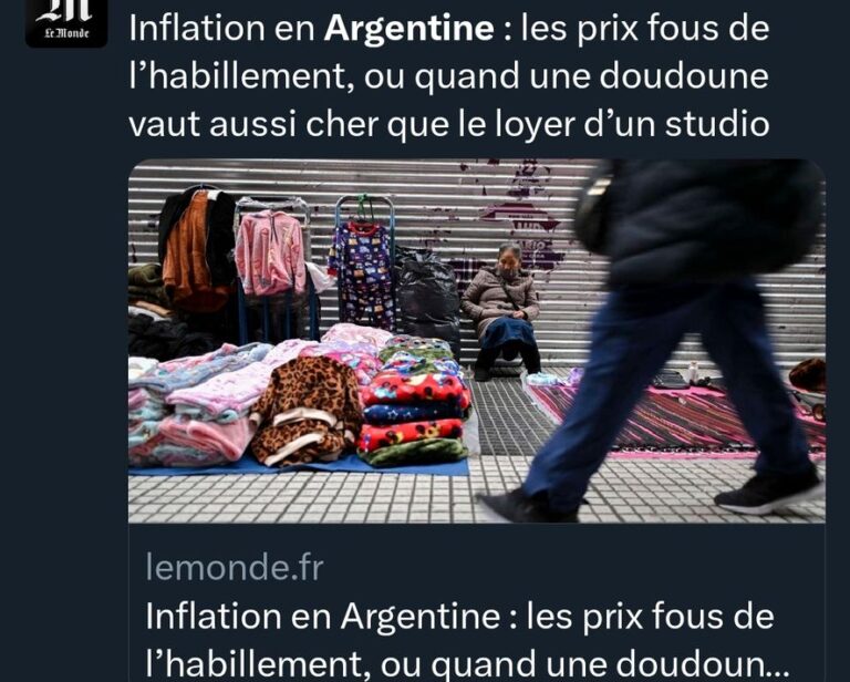 En Francia “Le Monde” compara el precio de un alquiler con una campera