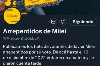arrepentidos de milei: sorpresa por una cuenta nueva de twitter arrepentidos de milei: sorpresa por una cuenta nueva de twitter