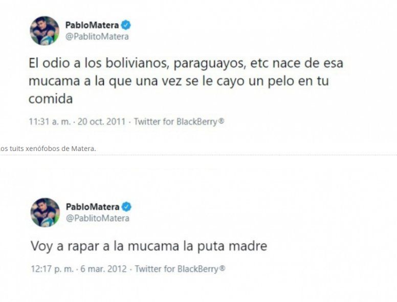 Algunos de los tweets de la polémica que se desataron en Los Pumas: Lammens explicó que el problema "es de fondo".
