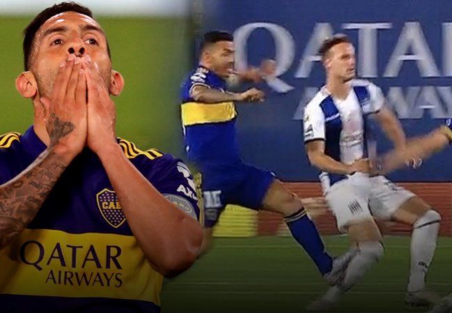 Una nueva patada de Tevez: "Pensé que llegaba a la pelota, fue sin querer"