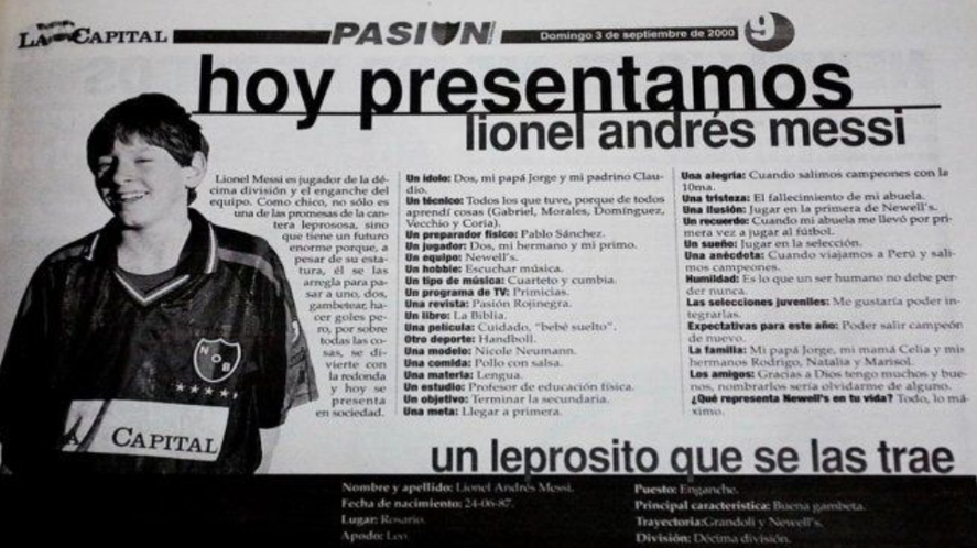 El Messi todavía jugador de Newell´s contaba sus sueños desde Rosario.