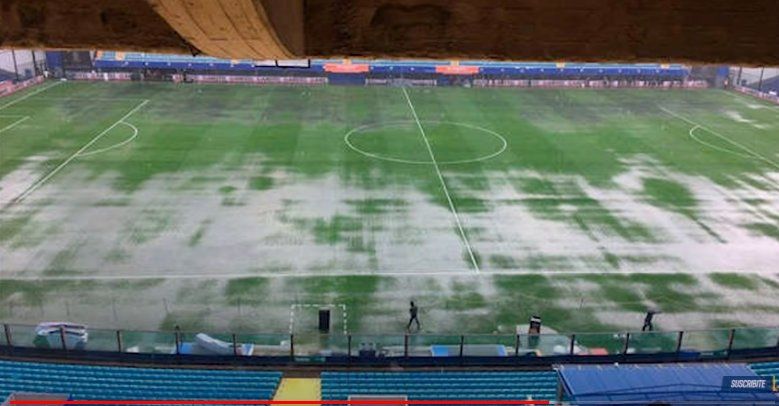La Bombonera inundada. Un bochorno de la gestión Angelici.