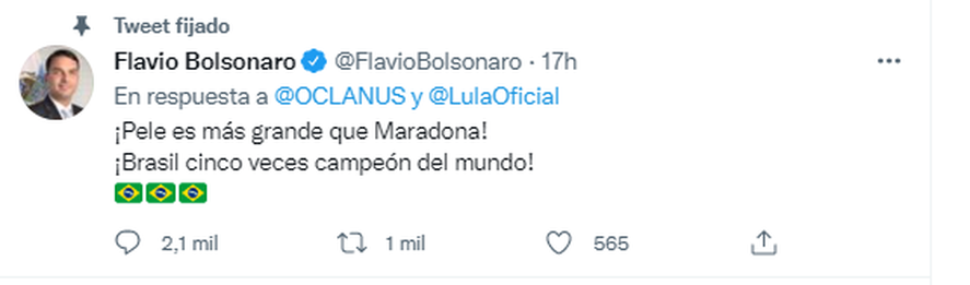 El hijo de Bolsonaro sigue la línea controversial de su padre.