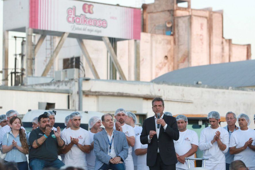Sergio Massa participó de un encuentro de cooperativas agroindustriales en James Craik, provincia de Córdoba.