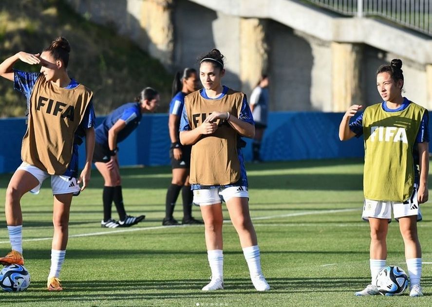 Chiara Singarella en una práctica de la Selección Argentina. Chiara Singarella en una práctica de la Selección Argentina.