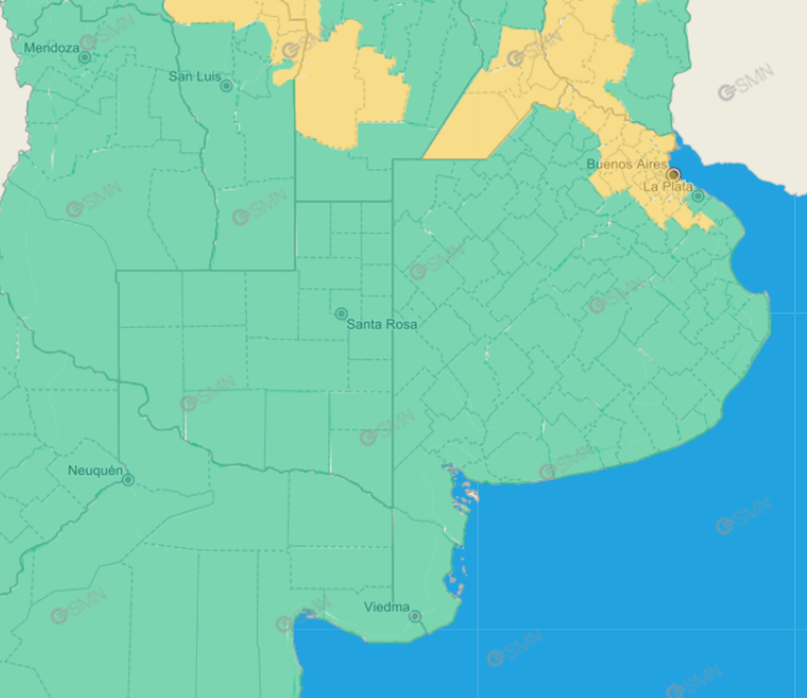 El Servicio Meteorológico Nacional anunció un alerta amarillo por temperaturas extremas en parte de la región bonaerense. Enterate cuáles son las localidades.