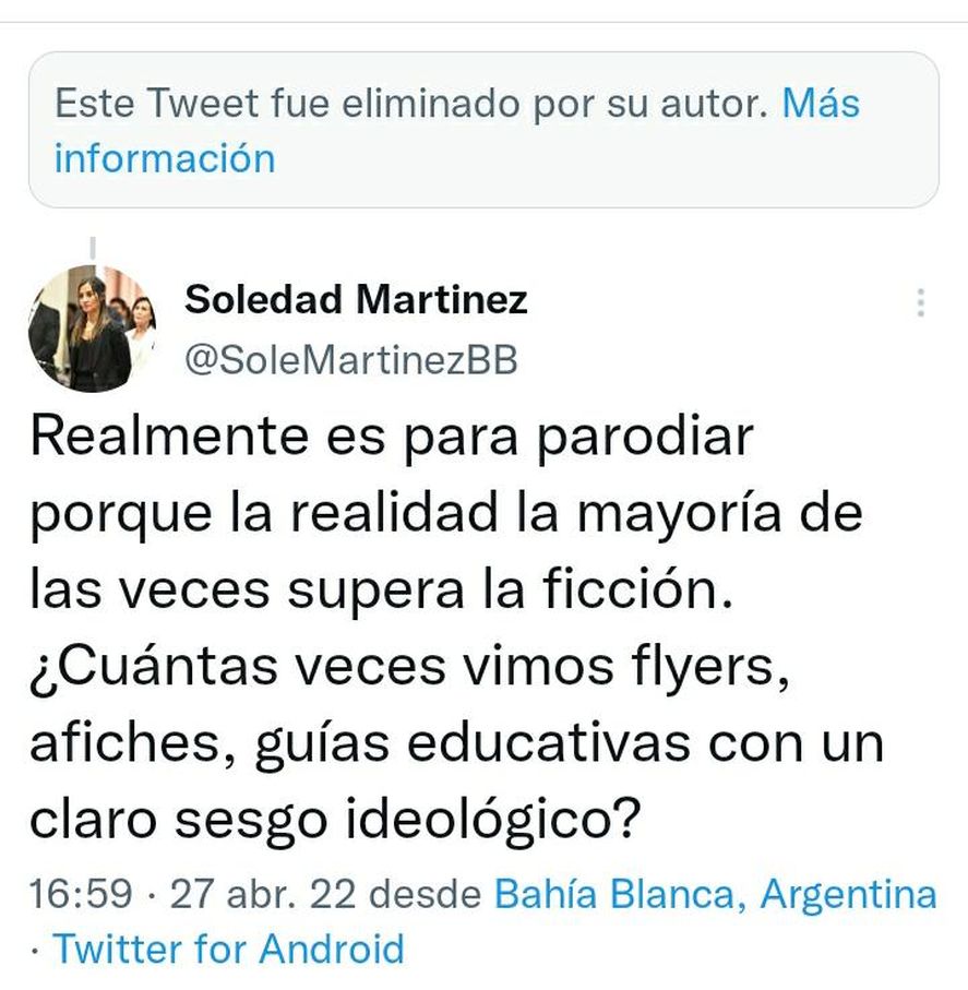 Martínez quiso instalar una fakenews