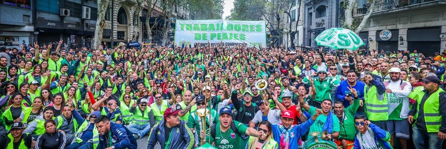 Protesta de trabajadores de los peajes en la Ruta 2 la Ruta 11