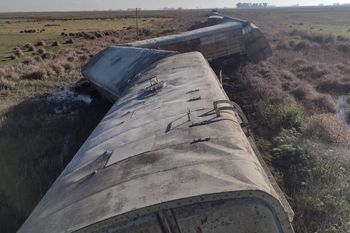 El tren descarriló a la altura de Rauch
