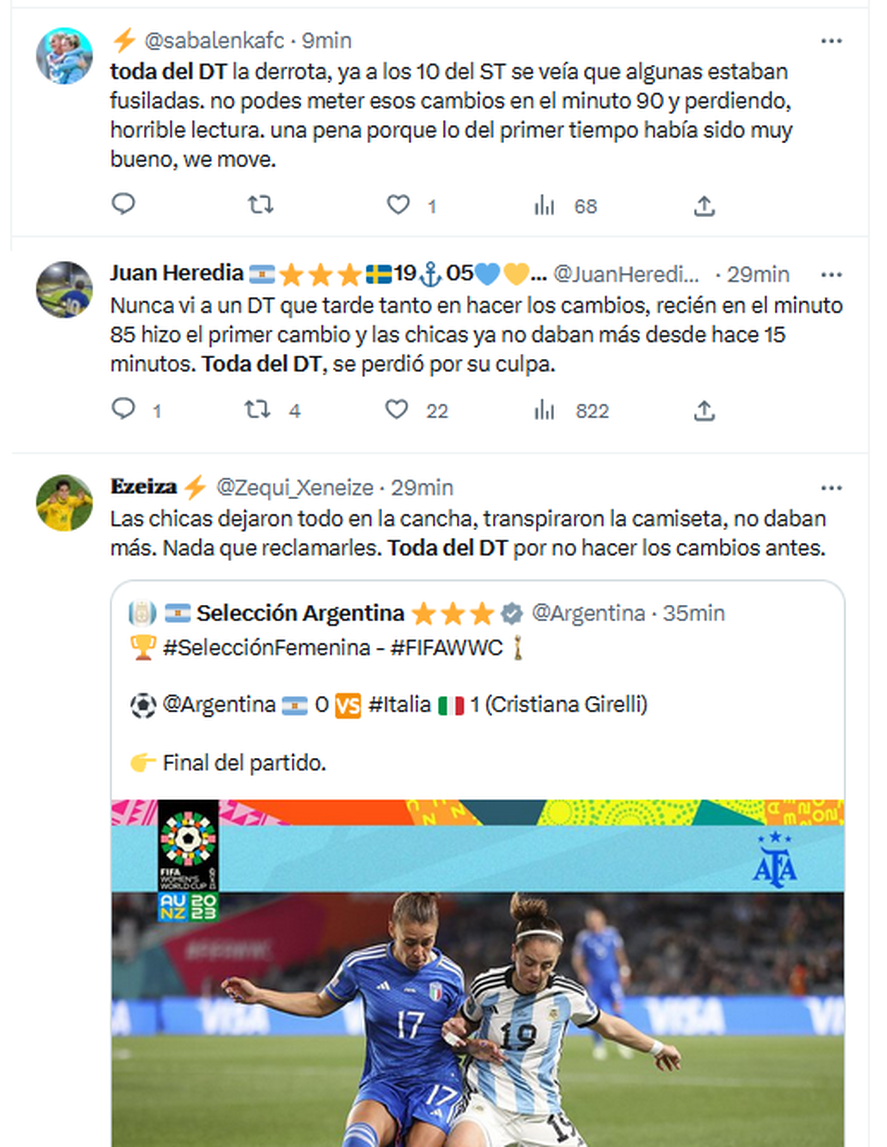 En Twitter apuntaron contra Germán Portanova tras la caida en el Mundial Femenino 2023. En Twitter apuntaron contra Germán Portanova tras la caida en el Mundial Femenino 2023.