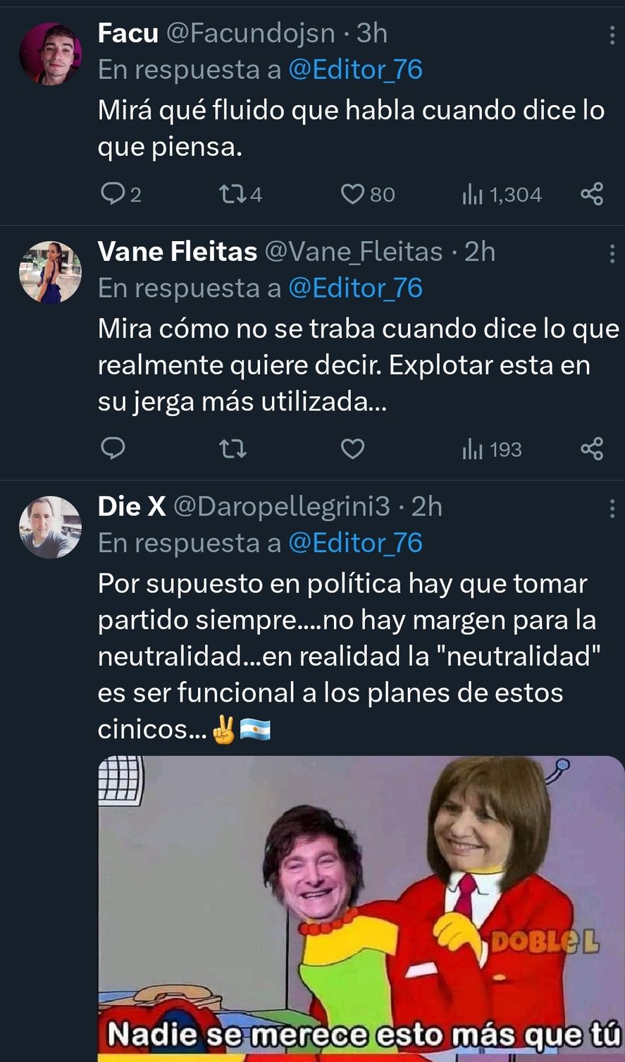 Usuarios de redes sociales respondieron indignados a Patricia Bullrich por sus deseos de que 