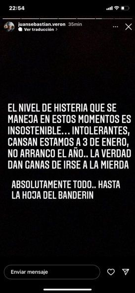 Mensaje de Juan Sebastián Verón, vicepresidente de Estudiantes, por Ruge